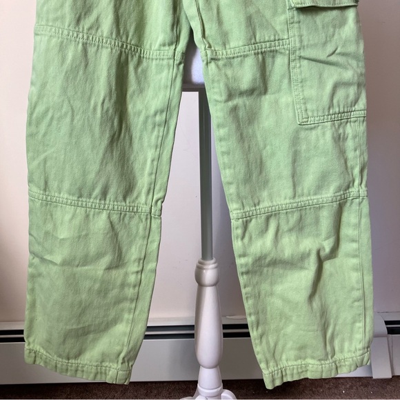 Reformation Jeans Bailey High Waist Green Organic Cotton Utility Pants size 28 - Picture 6 of 10
